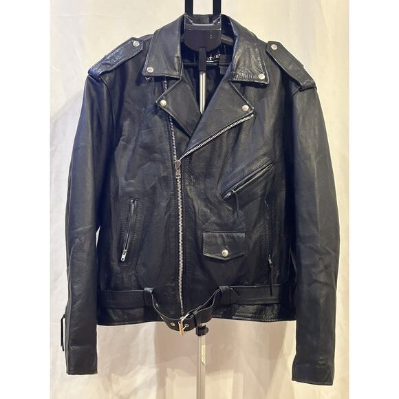 Barney's Leather size 52 Leather Motorcycle Jacket - Picture 1 of 3